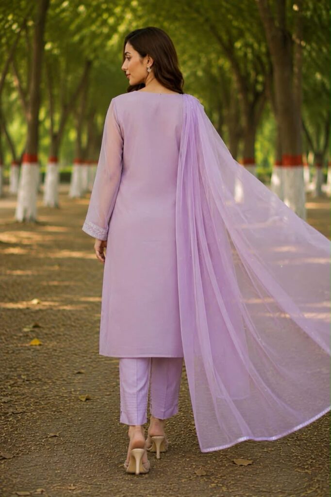 Indigo linen kurta back