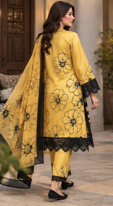 Indigo linen kurta back